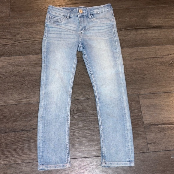BUNDLE (3) H&M Girls Denim Jeans and Denim Legging Size 4-5 - Picture 2 of 10